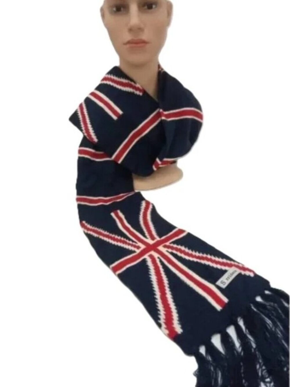 𝐒𝐨𝐫𝐫𝐢𝐝𝐞𝐫𝐞 Union Jack Knit Scarf (London Olympic Era British Flag) 🔵🔴⚪